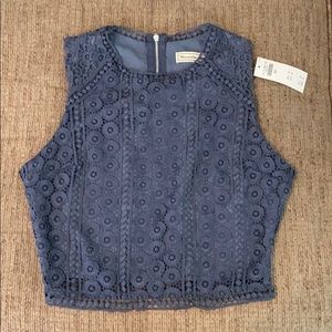 Blue Shirt, zip up in the back